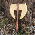 Historic and Exhibition Wooden Double Headed and bladed AxeViking Axe Wooden Axe