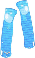 1 Pair Acrylic Scales Fits for Bugout 535 Custom Non Slip Handle Patch DIY Accessory(Blue)