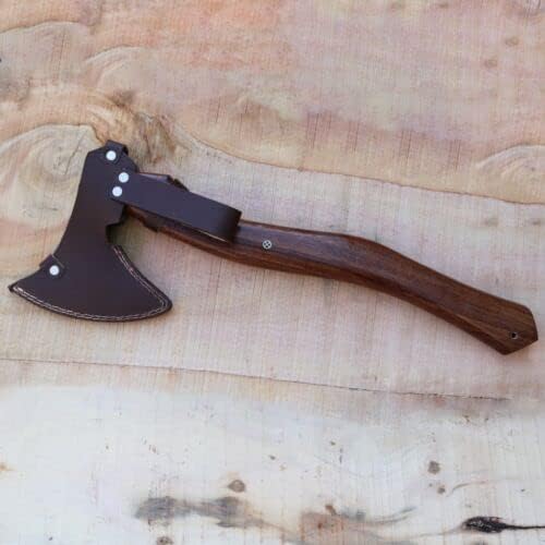 Handemade Viking Steel Damascus Hatchet Throwing Custom Hand Made Bearded Camping