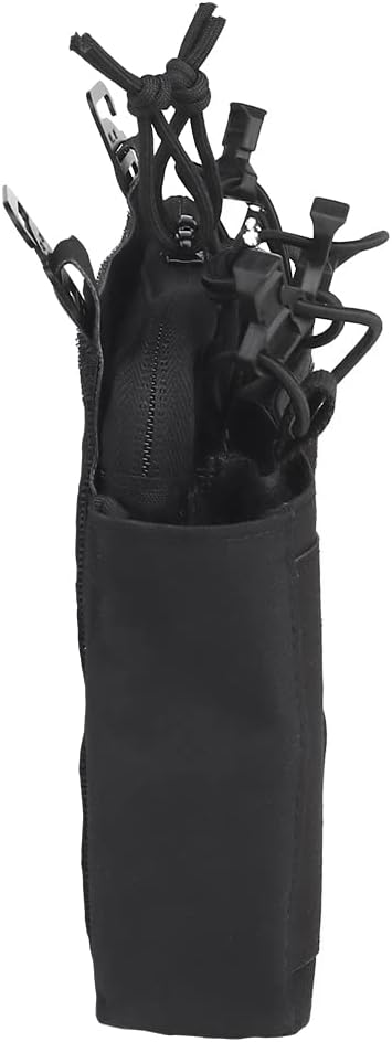 Removable Tactical G-Hook Front Flap Double Stack Abdominal Fanny Pack with 5.56mm Triple Magazine Insert and Kangaroo Pouch
