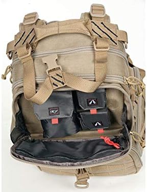 G.P.S. Tactical Range Backpack | Gray Digital | 3 Handguns Capacity | MOLLE Webbing | Durable Waterproof Stain-Resistant Shooting Tactical Gear