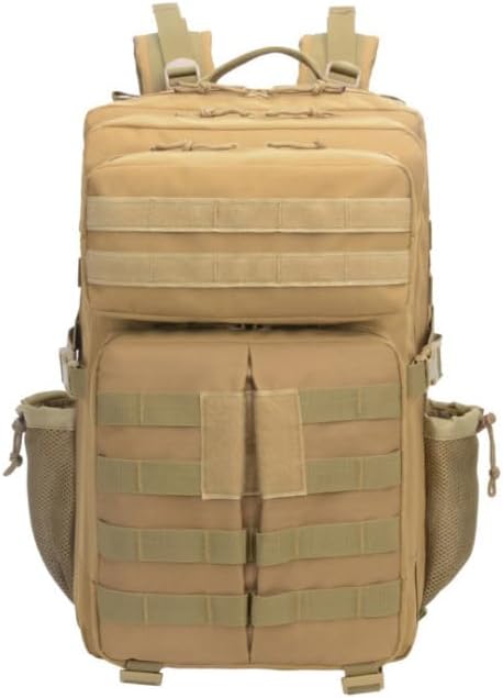 Tactical Backpack Military Molle Hiking 45L Outdoor Bag Sports Bag Field Tactical Khaki