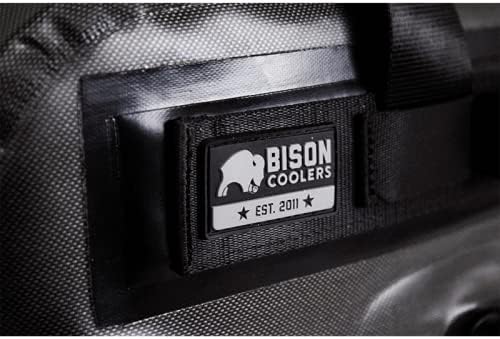 Bison Coolers Dry Duffle Marine Grade TPU Puncture Resistant Water Proof Shell with Welded Seams - Water Resistant Zippers &amp Removable Straps w/Easy Carry Handles - Outdoor | 50L
