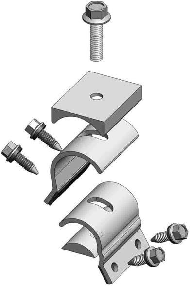 4 MageBracket RL R-Panel Trapezoidal Metal Roof Mounting Racking Rib Brackets Clamps for Solar Panel Module Installation