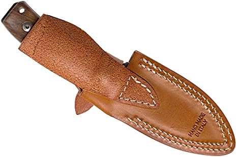 LionSTEEL M4 Fixed Blade FatCarbon Glow in the Dark Carbon Fiber Handle Scales Full Extended Tang Construction M390 Steel Blade Triple Stitched Leather Sheath KAVISO Exclusive