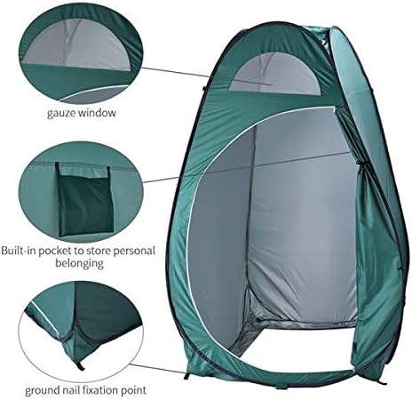 Pop-up Camping Privacy Shelters Wide Quick Set Up Privacy Tent ToileShower Tent Camping Changing Tent Portable Waterproof Outdoor Dressing Bathroom Toilet Tent Privacy Shelter Tent with Carrying Bag