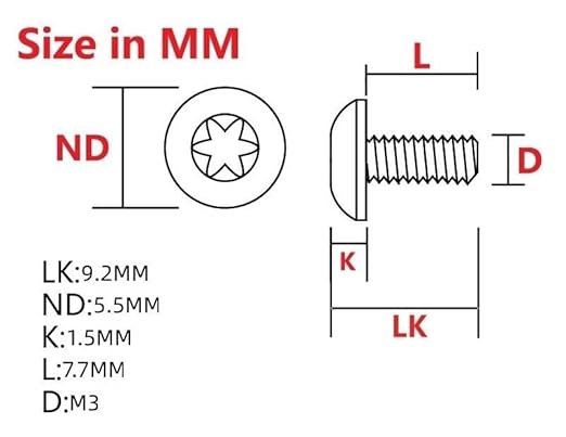 4 Pieces M3 Thread Titanium Screws with 1Set Screw Removal Tool Fit for Scales Handle Fastening