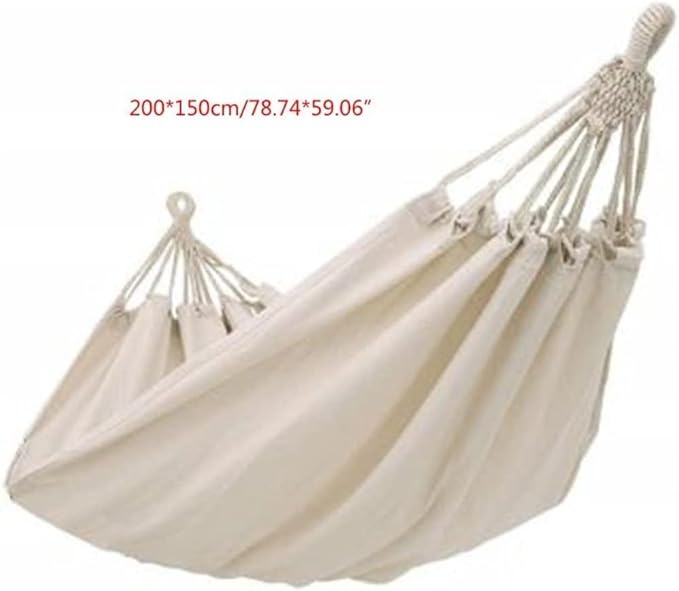 Double Hammock Outdoor Rollover Prevention Camping Canvas Hanging Swing Bed Patio Travel Hiking