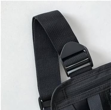 Waist Pack Men's Chest Bag Outdoor Travel Tooling Vest Belt Bag Adjustable Strap Lightweight Crossbody Backpack (black)