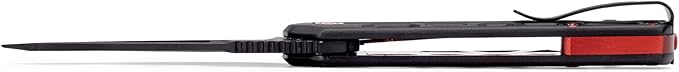 Buck Knives 813 Mini Trace Ops Folding EDC Knife 2.43” Pocket Knife Blade Aluminum Handle 7Cr17MoV Steel Tanto Folding Blade Black/Red 1.75 oz