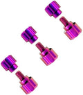 3 Sets Titanium Alloy Thumb Stud Screw Replacements are Suitable for Diameter 4MM Screw Hole(Purple)