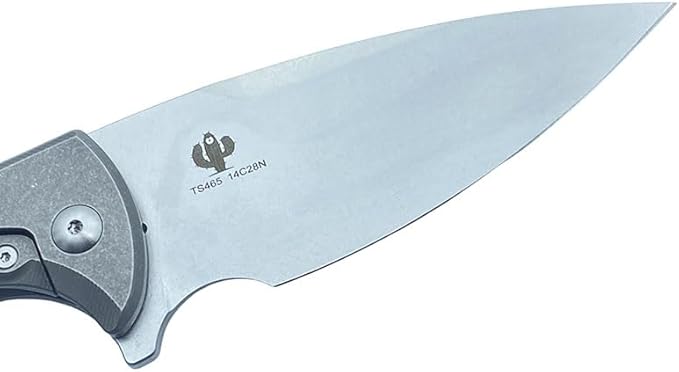 TWO SUN Folding Knife TS465-14C28N-StoneWash 14C28N Blade Tc4 Titanium and G10 Handle Edc Tool