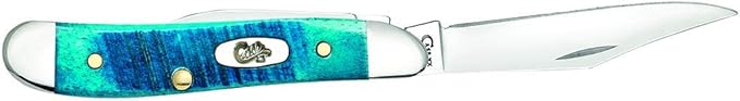 Case WR XX Pocket Knife Peanut Caribbean Blue Jig Bone Item #25596 - (6220 SS) - Length Closed: 2 7/8 Inches