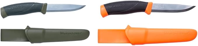 Morakniv Companion Carbon Steel Fixed-Blade Knife with Sheath 4.1 Inch Military Green