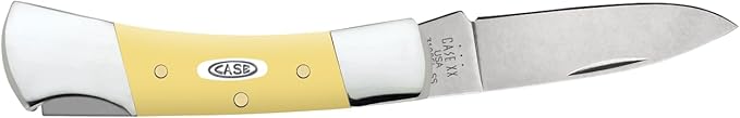 Case XX WR Pocket Knife Lockback Yellow Synthetic Item #81089 (31225L SS) 3 5/8 Inches Closed