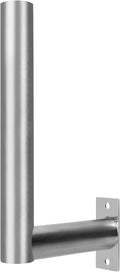 Stainless Steels Pole Mount 12'' Length Universal L-Type Pole Mast Bracket for for Outside AntennaWeather StationSolar Panel