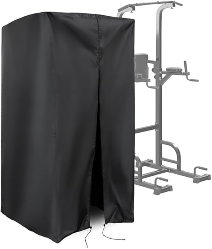 Waterproof Dustproof Protective Cover for SportsRoyals Power Tower Dip Station 210D Oxford Fabric Pull Up Bar Guard with Zipper Closure and Adjustable Drawstring