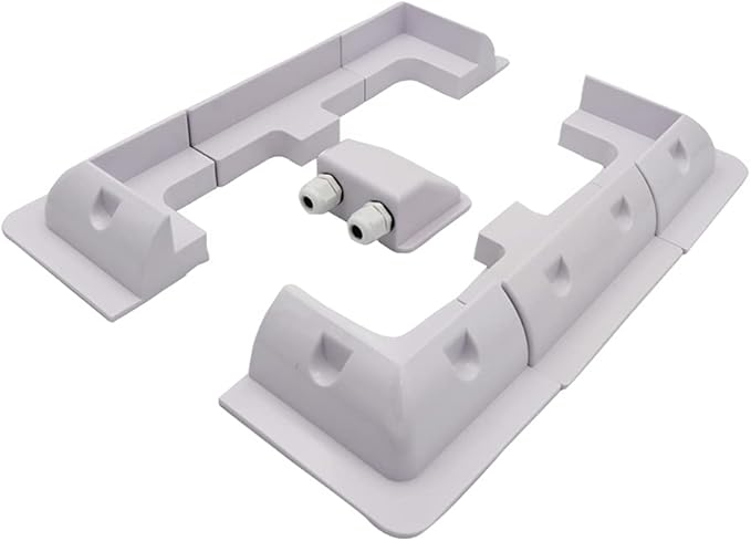 Solar Panel Mounting Brackets ABS Corner Bracket Kit 7PCS Drill-Free Widely Used on Roofs of RV Caravans Vehicles Camper Vans Sheds Garages Deck of Boats White