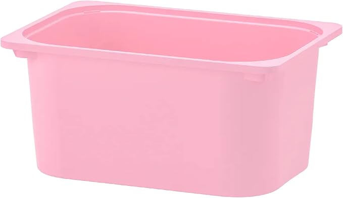 TROFAST Storage Box Pink 16 ½x11 ¾x9  Stackable Containers/Bins/Baskets Compatible with Trofast Frames and Lids Made of Polypropelene Pack of 2