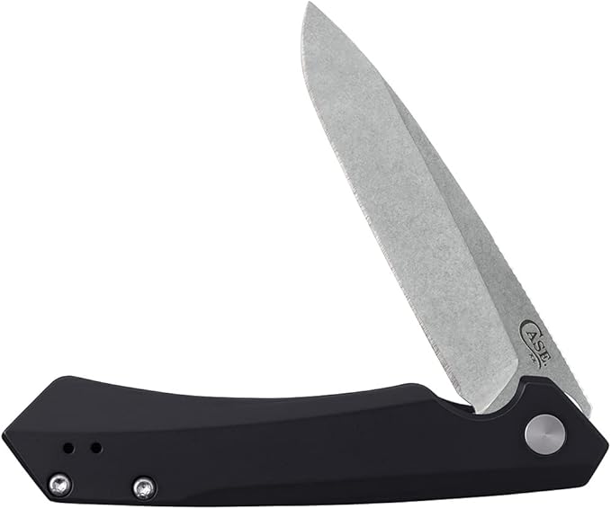 Case XX WR Pocket Knife Kinzua EDC S35VN Spear Blade Black Anodized Aluminum Handle W/Clip #64662 (KINZUA) 4 3/4 Inches Closed