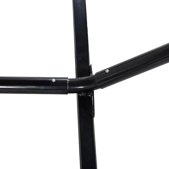 Lazy Daze Hammocks Portable 2 Person Heavy Duty Steel 12 FT Hammock Stand with Hooks and Chains for Outside Patio Backyard 450 Pounds Capacity Black