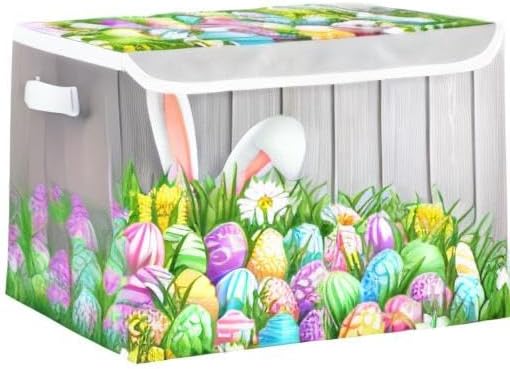 senya Easter Baskets Collapsible Bins with Lids Flowers Wood Boxes Clothes for Organizing