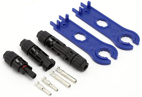 100PCS/50 Pairs Solar connectors Waterproof IP67 Solar Panel Connector Male/Female pv connectors(14-10AWG) with 2 Spanners (50)
