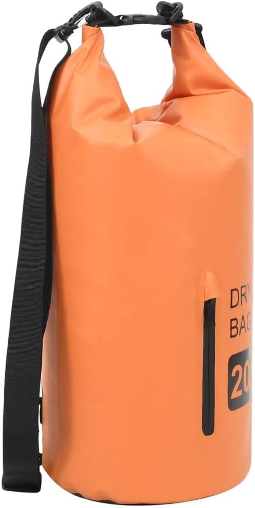 SKM Dry Bag with Zipper Orange 5.3 gal PVC