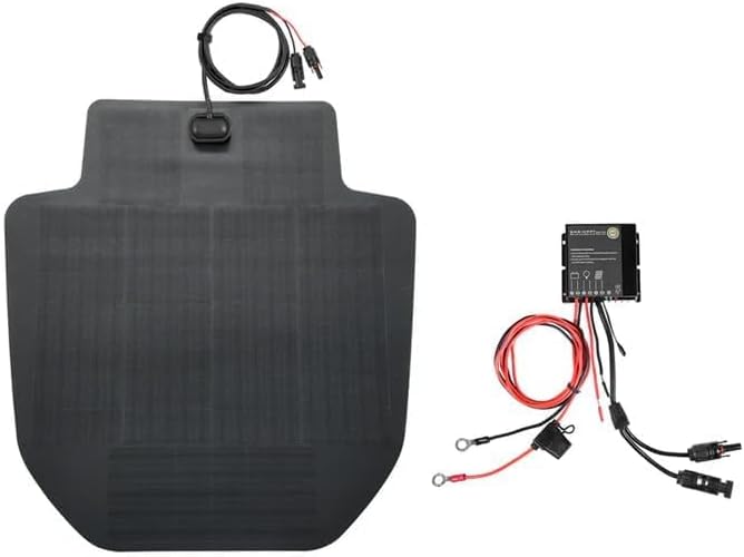 Lensun 80W 12V Hood Flexible Solar Panel for Ram 2500/3500 4th Gen (2010-2018) - Off Grid Solar Power for Offroading/Overlanding/Camping