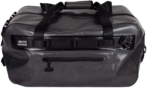 Bison Coolers Dry Duffle Marine Grade TPU Puncture Resistant Water Proof Shell with Welded Seams - Water Resistant Zippers &amp Removable Straps w/Easy Carry Handles - Outdoor | 50L