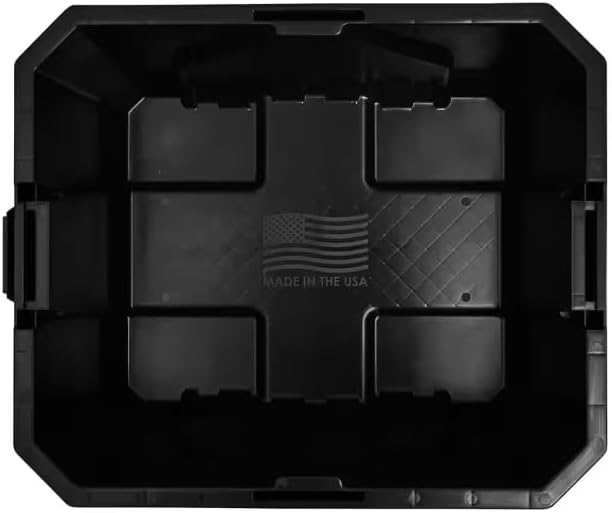 27 Gal. Pro Grip Storage Tote in Black with Red Lid