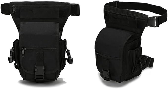 Drop Leg Bag for Men Tactical Metal Detecting Thigh Pack Tactical Drop Leg Bag Utility Pouch (Black)