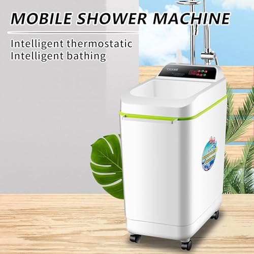 Portable Electric Shower for Camping - Mobile Outdoor Shower with Charge Pump Temperature Display 55/65/75L Capacity Ideal for RVs and Apartments Works Without Power