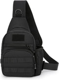 Sling Crossbody Backpack with Water Bottle Holder Chest Shoulder Backpack Sports Bag Leisure Waterproof Oxford Cloth Water Bottle Cell Phone Bag for Outdoor Travel 03