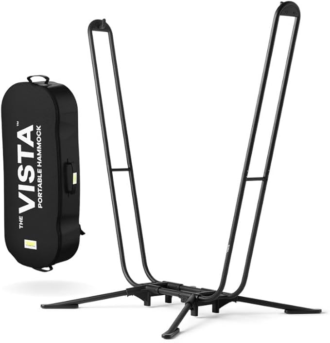 The Vista Hammock Stand by Yellow Leaf Hammocks - 330lb Max - Lightweight Portable Hammock Swing Chair Stand Easy Assembly Compatible with Yellow Leaf Hammock Chairs Only Color: Deep Charcoal