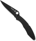 Spyderco Police Model Folding Pocket Knife with 4.2 VG-10 Steel Blade and TiCN Stainless Steel Handle - EDC Knife for Men and Women Perfect for Hunting Tactical Camping - PlainEdge - C07BKP