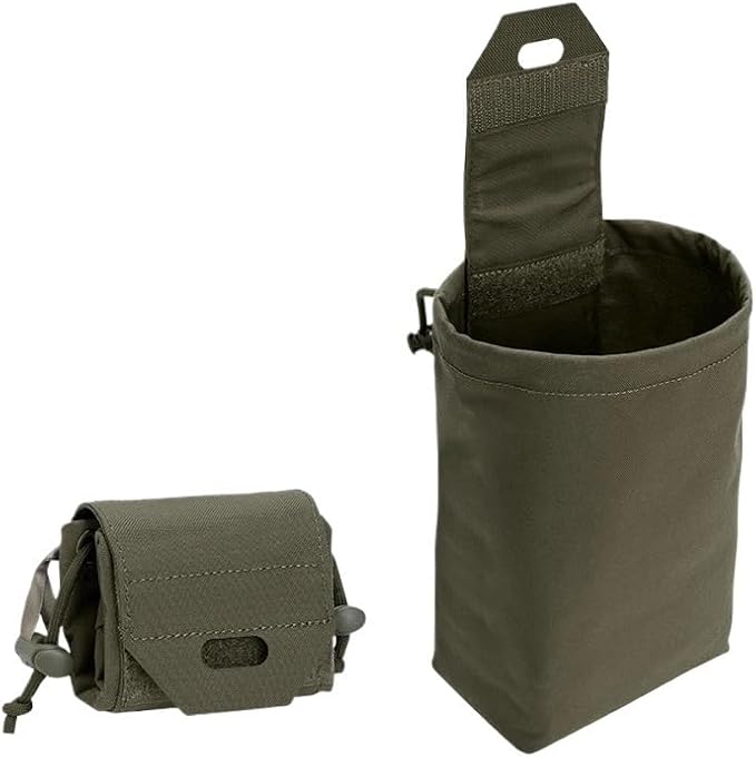 Compatible For Tactical Foldable Recycling Bag Dump Pouch Drop durable Mini(Ranger Green)