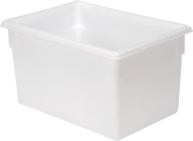 Rubbermaid FG350100WHT White Plastic Box 21.5 Gallon 18 x 26 x 15 - Lot of 6