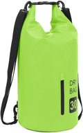 BOWERY HILL Contemporary PVC Dry Bag with Zipper 7.9 Gal Capacity Green and Black Finish Waterproof Lightweight Bag for Boating Surfing Outdoor Trips