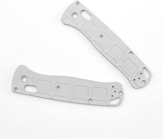 1 Pair Custom Aluminum Alloy Scales Fits for Bugout 535 Premium CNC Handle Patch(Gray)