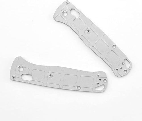 1 Pair Custom Aluminum Alloy Scales Fits for Bugout 535 Premium CNC Handle Patch(Gray)