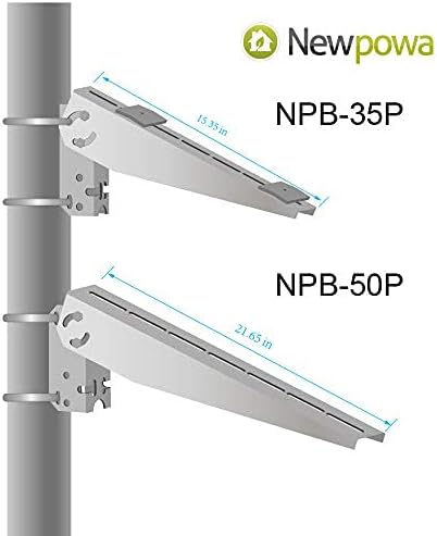 Newpowa Universal Angle Adjustable Mounting Bracket Single Arm Pole Wall and Ground Mounts Up to 35W Solar Panel
