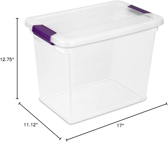 Clear View Latch Storage Box 27-Qts.