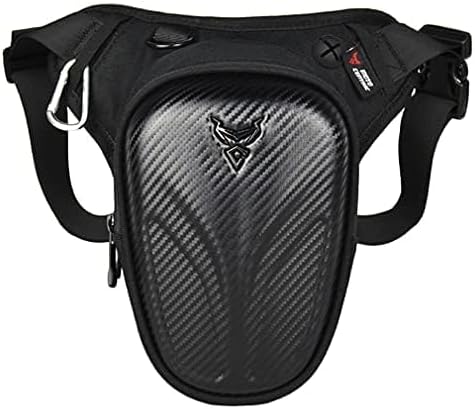 Hebetag Motorcycle Drop Leg Bag Oxford Waist Pack for Men Women Bum Hip Fanny Belt Purse Pouch Outdoor Travel Sports Hiking Bike Riding Cycling Thigh Daypack Black