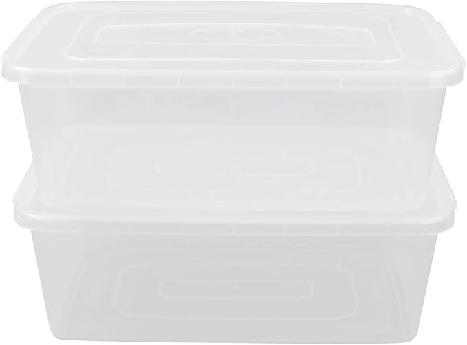16 Quart Clear Storage Boxes Plastic Storage Containers 2 Packs