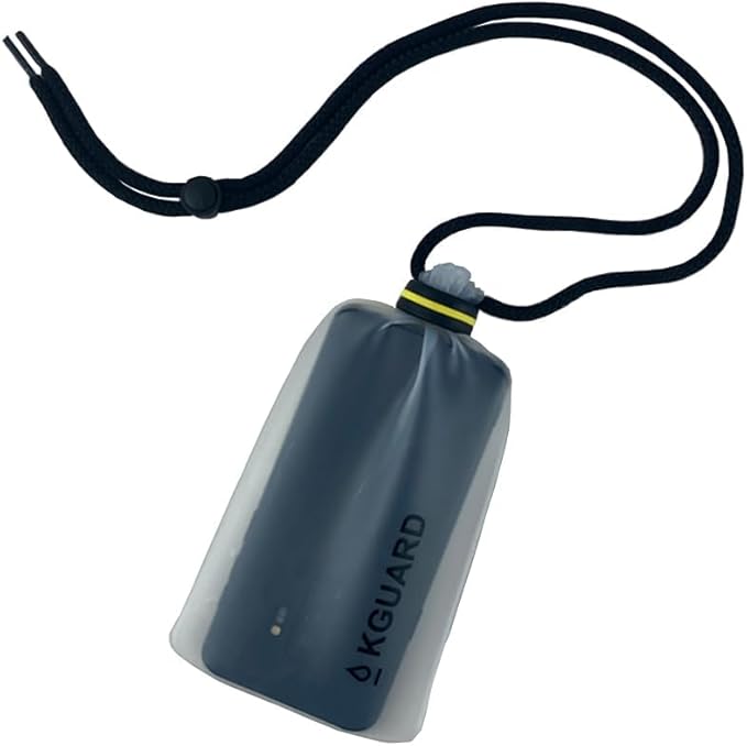 KGuard XL – IPX8 Waterproof Dry Bag for Smartphone Large Keys wallet and/or Cards – Translucent Silicone – Ideal for Surfing Kitesurfing Paddleboarding Kayaking and Beach Activities