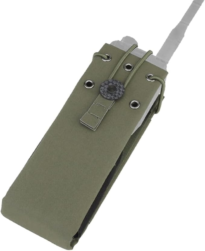MOLLE Tactical Radio Pouch High-Density Nylon Multipurpose Tool Bag Outdoor Waist Pack For Walkie-Talkie (7x20cm 0.076kg)