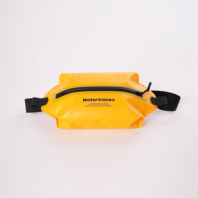 Waterproof Fanny Pack Black Yellow Crossbody Waist Bag for Kayaking Rafting Swimming Surfing Paddle Board Boating (Yellow)