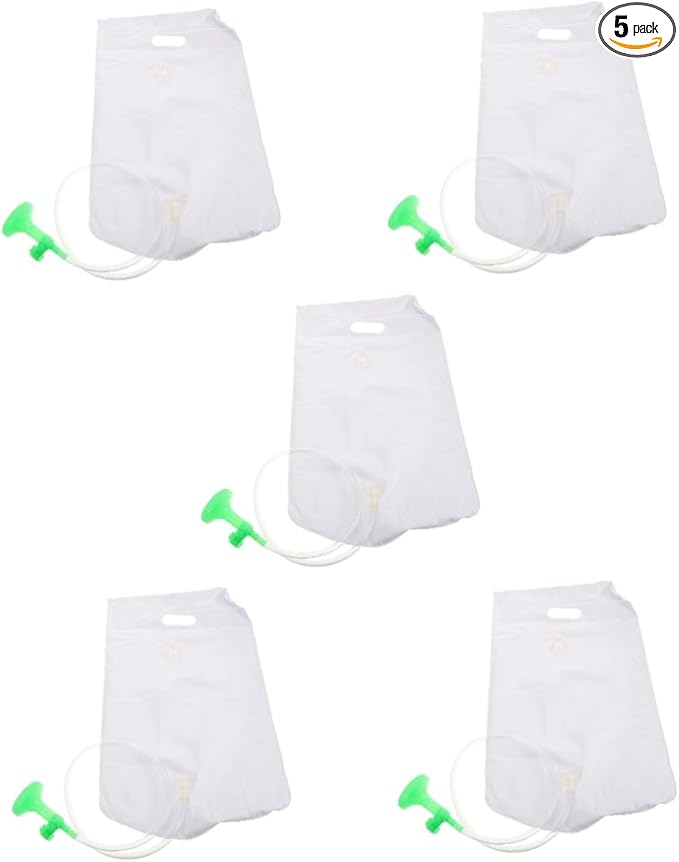 5pcs Portable Hair Washing Bag for Bedridden Patients Bedside Shower Water Bag Convenient Bath Aid for Elderly Care Space-Saving Design for Travel Home Use