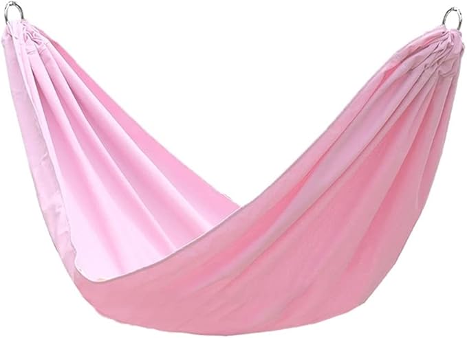 Portable Hammock Portable Hammocks Swing Bed Large Double Parachute Hammock Lightweight Adults for Outdoor Beach Garden Backyard for Backpacking Beach (Color : Pink)